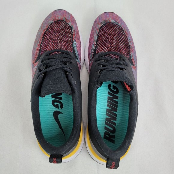 Nike Odyssey React 2 Flyknit Men's Running Shoes Black/University Red AH1015-005 - Picture 5 of 8